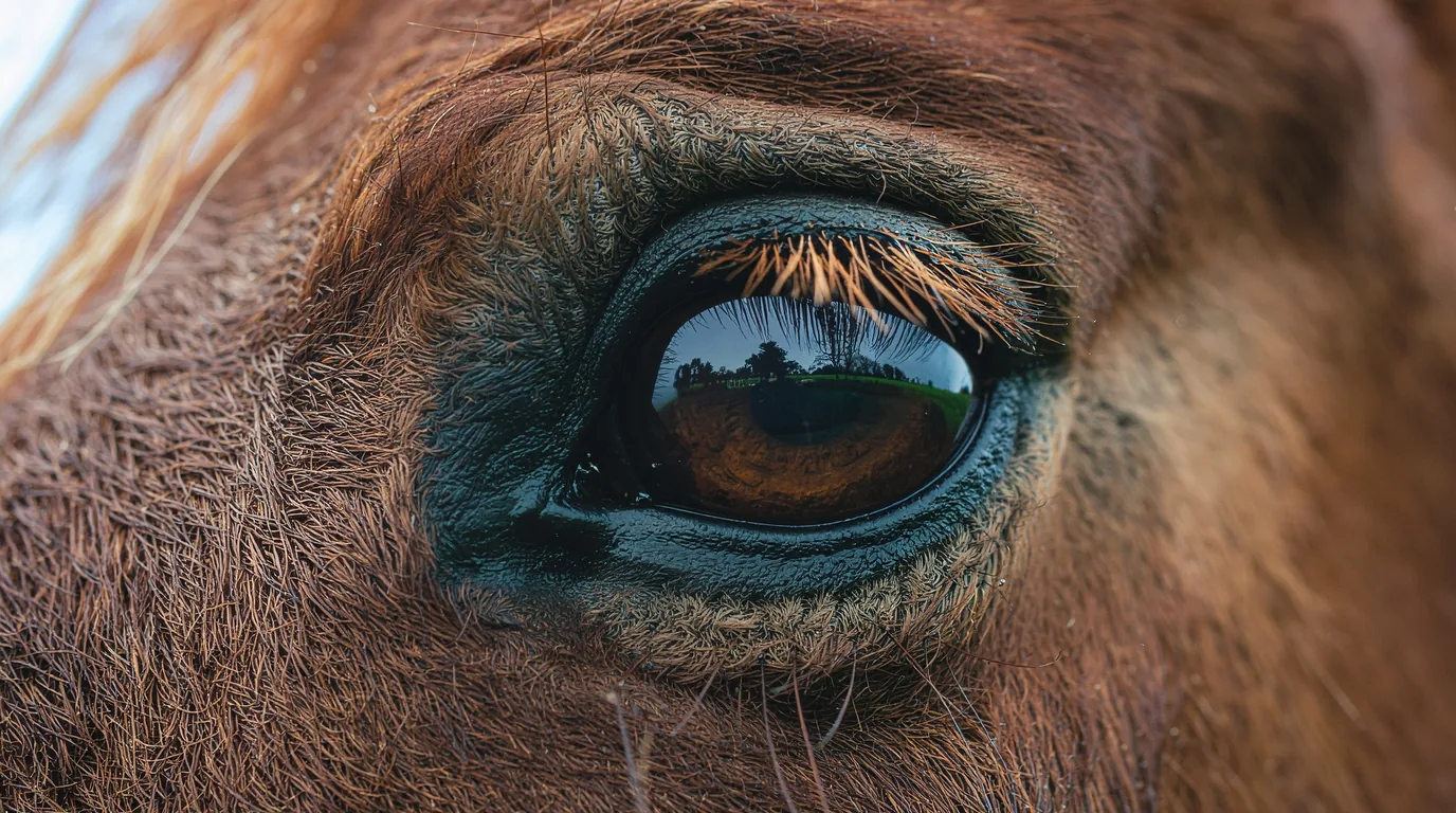 Un regard de cheval au Élevage DPM, Compreignac